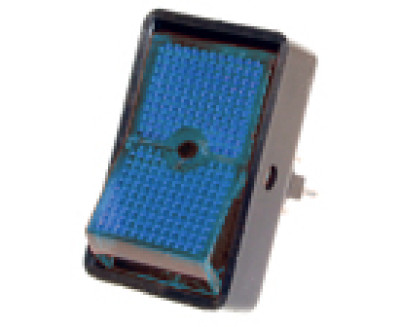 Interrupteur - carré - trou ronde - bleu