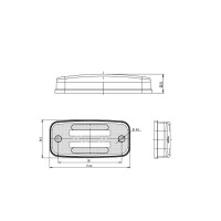 Feu de position arrière W158 LED 12-24V câble de 22cm support