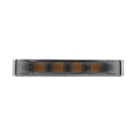 Feu flash LED orange 12-24V ultra-mince 9,6x1,4x2,5cm smoke look 5m câble
