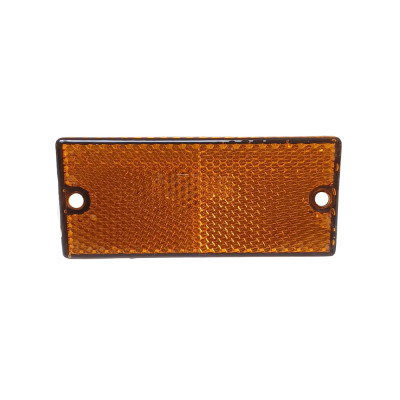 Catadioptre rectangulaire orange trou de vis 90x40mm