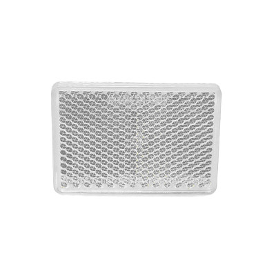 Catadioptre rectangulaire blanc autocollant 56x38mm