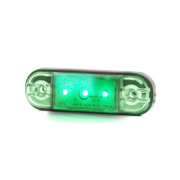 Éclairage décoratif W97.1 LED 12-24V vert lentille transparente câble de 23cm