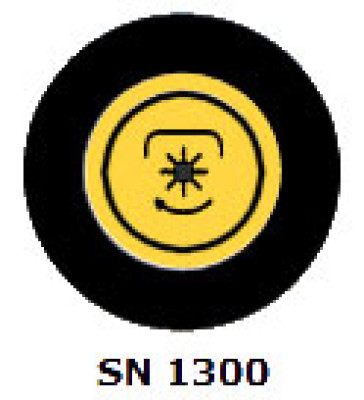 Interrupteur Merit - heavy duty - PTO command - jaune - 4T - SN1300