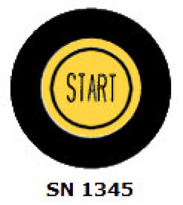 Interrupteur Merit - heavy duty - start - jaune - 2T - SN1345