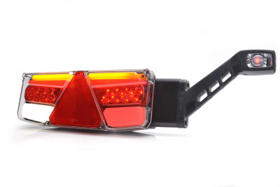 Feu arrière & d'encombrement W170DDP LED 12-24V 7 fonctions câble 2m droite