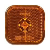 Feu de position LED 24 V orange 65 mm x 65 mm