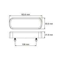 Feu arrière LED 12-24V 4 fonctions câble 1,5m universel