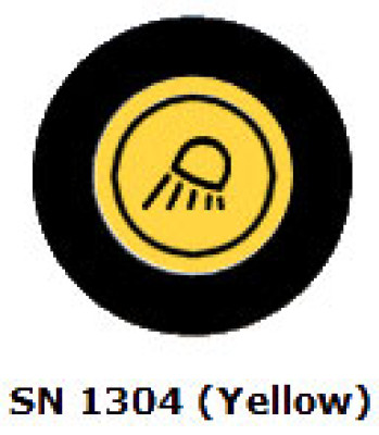 Interrupteur Merit - heavy duty - feu de croissement - jaune - 6T - SN1304