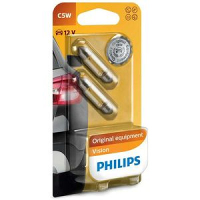 Philips C5W - 12V - 5W - SV8.5 - 11x36 - feston - blister 2 pièces