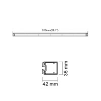 Barre de signalisation LED ambre 12-24V 6 modes 54LED