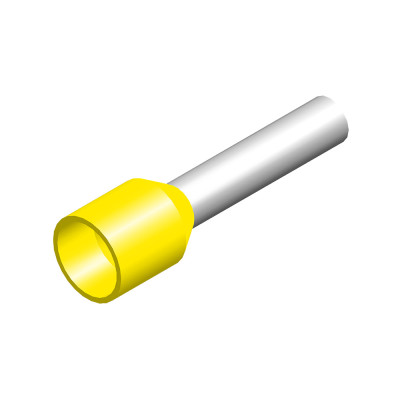 Cosse de câble - 6mm² - isolée - jaune
