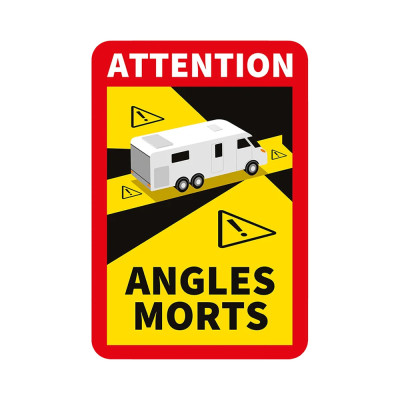 Sticker "Attention Angles Morts!" mobilehome
