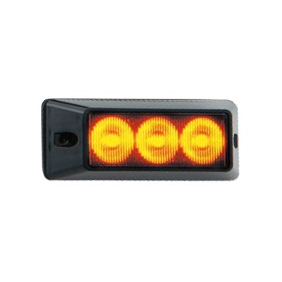 Feu flash LED 9-32V orange cadre noir blister