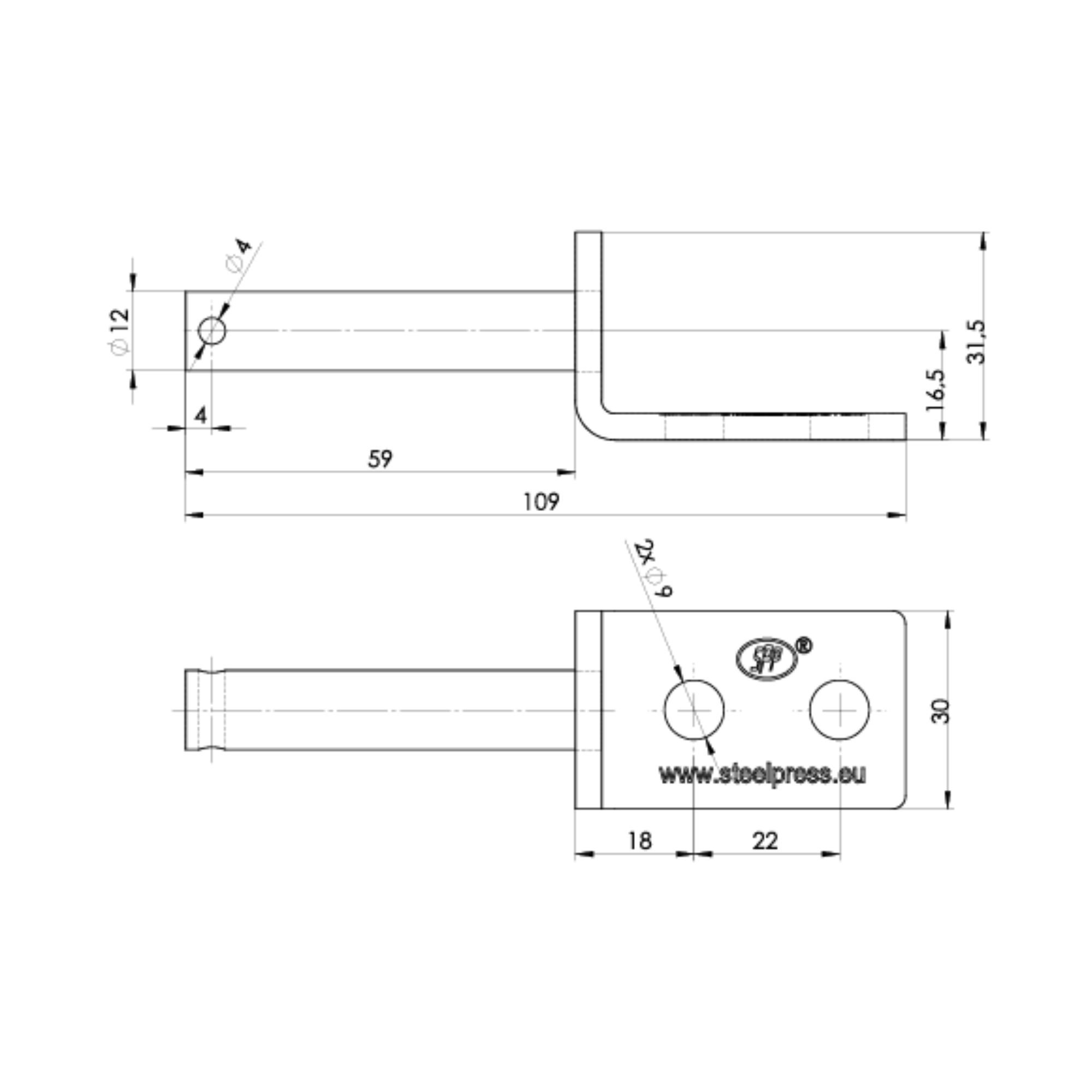 Goujon à souder inox Ø12mm fileté