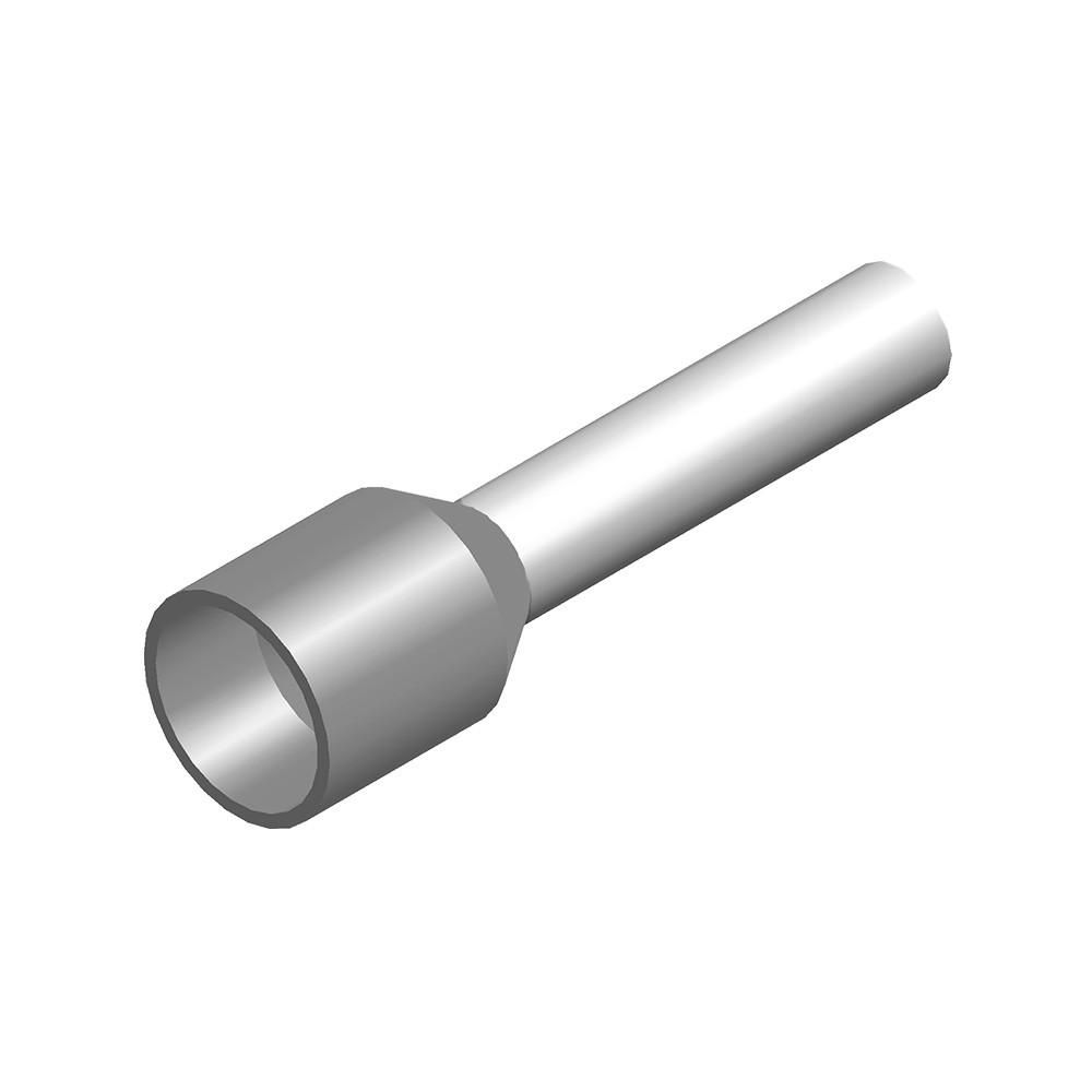 Cosse de câble - 4mm² - isolée - gris