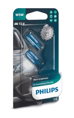 Philips W5W - 12V - 5W - X-tremeVision Pro150 - blister 2 stuks