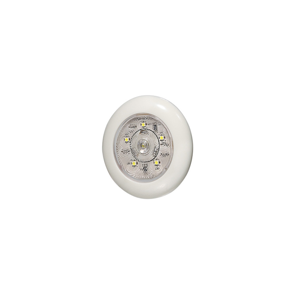 Lumière d'intérieur LED 120lm 12-24V Ø75mm cadre blanc touch switch