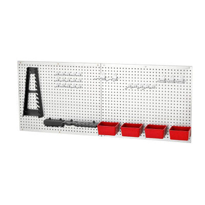 Outils suspendus au mur en métal, y compris crochets
