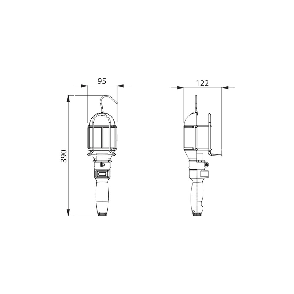 Baladeuse avec grille T306 E27 60W sans câble