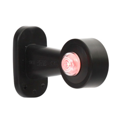 Feu d'encombrement W21.6 LED 12-24V 27cm câble droit droit transparent