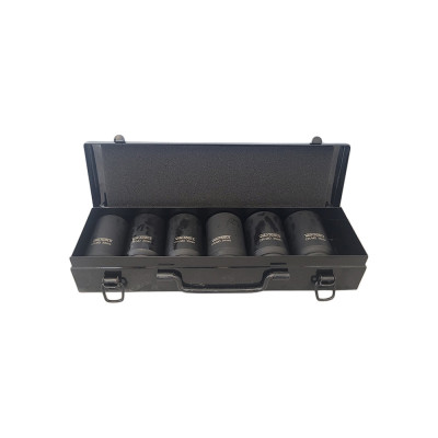 Jeu de douilles à choc long 3/4'' 12 pans 6 pièces 30-36mm