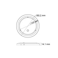 Lumière d'intérieur LED 1397lm 12-24V Ø160mm détecteur de movement