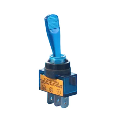 Interrupteur on - off bleu 20A 12V