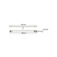 Lumière d'intérieur LED 1197lm 12-24V longue linéaire cadre blanc interrupteur