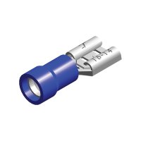 Soulier de câble femelle semi-isolé PVC bleu 6,3mmx0.8mm