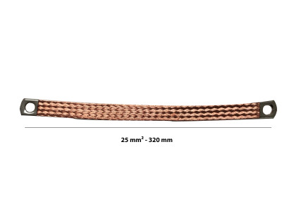 Câble de masse - 25mm² - 320mm - Ø12.5mm - blister