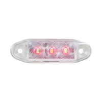 Feu de position LED 12-24V rouge clear lens 77mm x 23,3mm