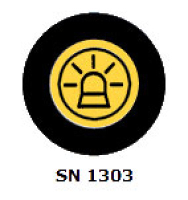 Interrupteur Merit - heavy duty - gyrophare - jaune - 4T - SN1303
