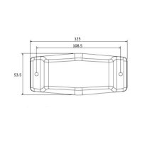 Feu position avant + latérale LED + flash 10-30V 12,5x5,35x3,3cm dark look ECE