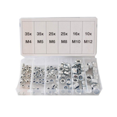 Écrous auto-verrouillage 146pcs assortiment