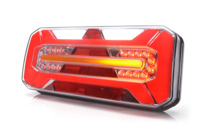 Feu arrière W184DD LED 12-24V 7 fonctions câble 2m gauche
