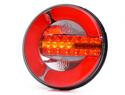 Feu arrière hamburger W153DD LED 12-24V 3 fonctions Ø142mm câble 2m