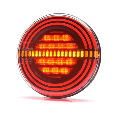 Feu arrière hamburger W191 LED 12-24V 3 fonctions Ø140mm câble 2m