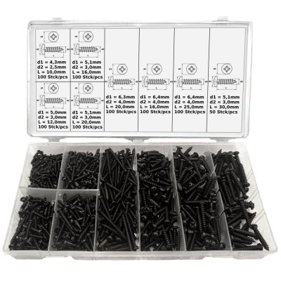 Assortiment vis parker 750 pcs