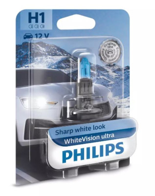 Philips H1 - 12V - 55W - WhiteVision Ultra - blister