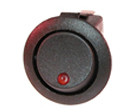 Interrrupteur - led - mini rond - rouge