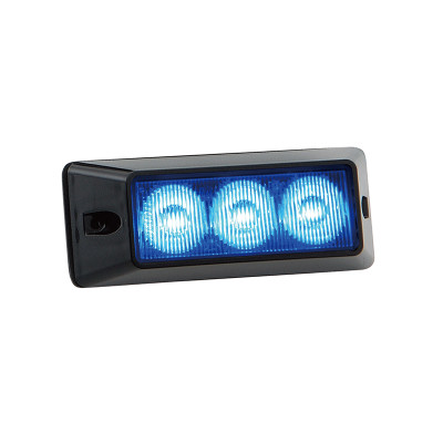 Lumière stroboscopique LED 9-32 V bleu lentille claire