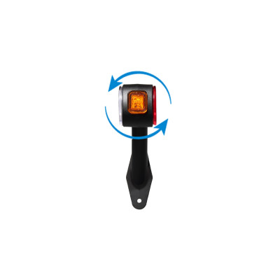 Feu d'encombrement & Latéral LED 12-24V câble PRS tête pivotante G/D longue