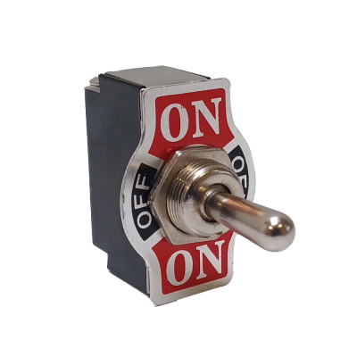 Interrupteur On - Off - On 12-24V 20A métal connexion à vis