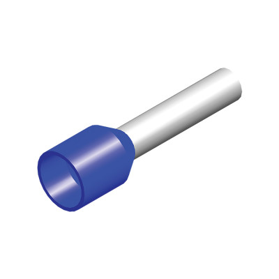 Cosse de câble - 2.5mm² - isolée - bleu