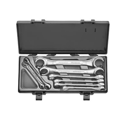 Jeu de clés à anneau 8 pièces ouvertes