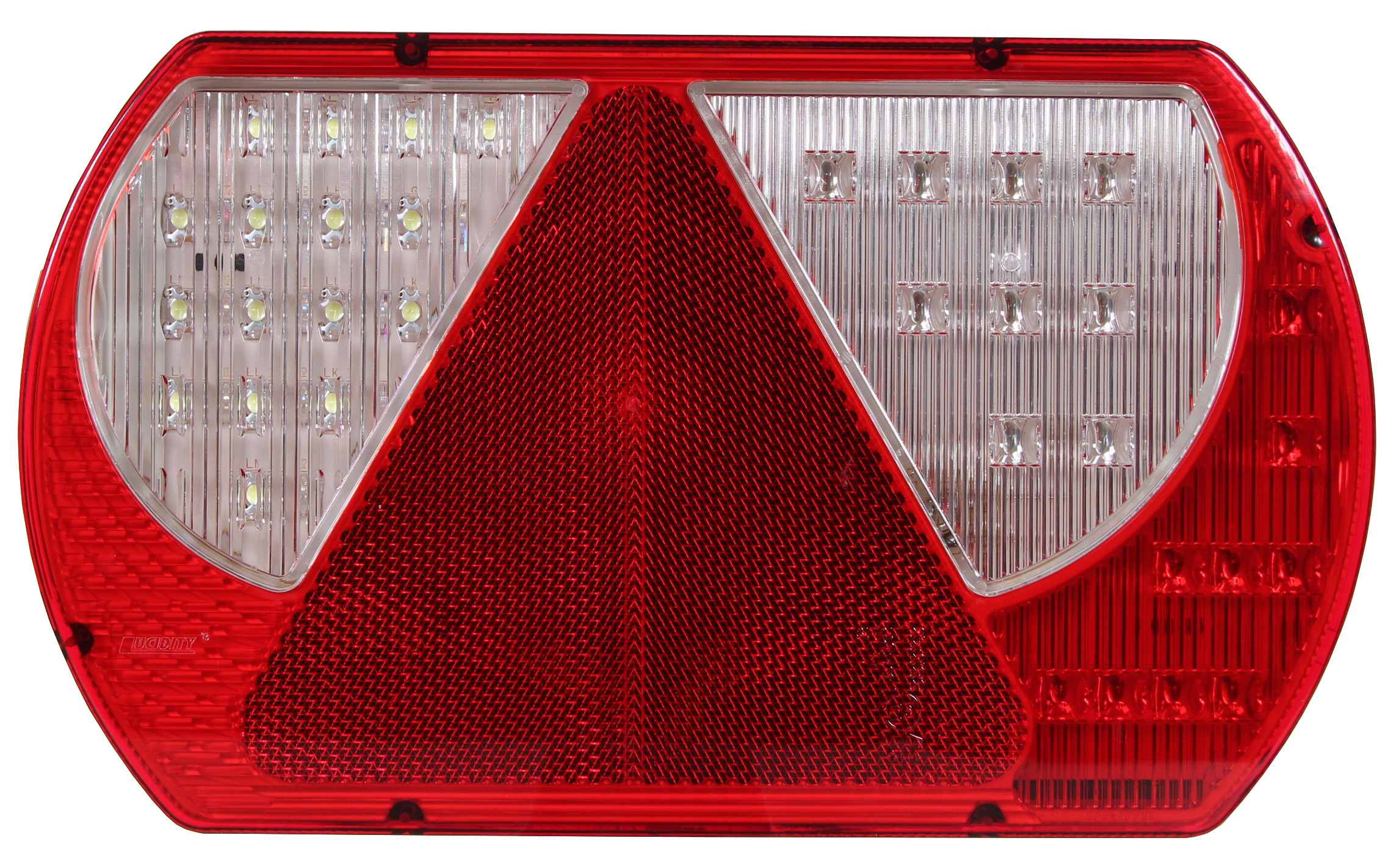 Feu arrière LED 12-24 V 6 fonctions droit câble (blister)
