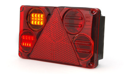 Feu arrière W70DL LED 12-24V 4 fonctions câble 195cm gauche