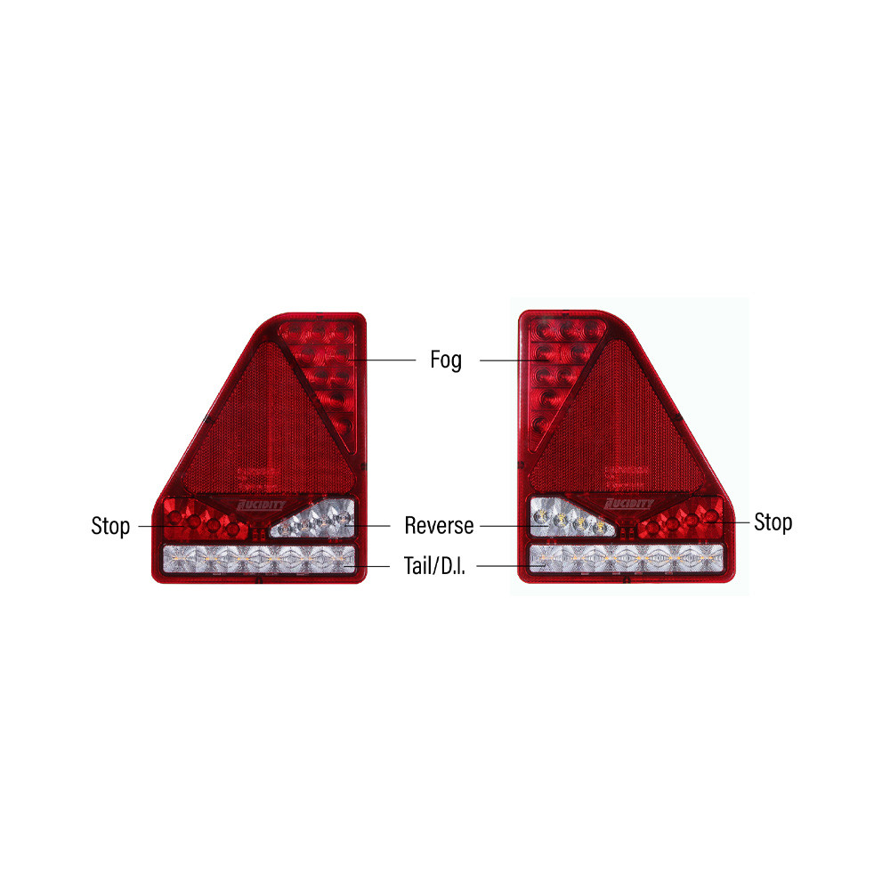 Feu arrière LED 12-24 V 5 fonctions 5-broches gauche