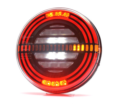 Feu arrière hamburger W193DD LED 12-24V 5 fonctions Ø140mm câble 2m gauche