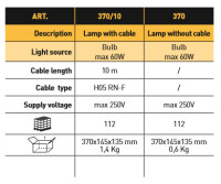 Baladeuse E27, Ip65,Sans Cable